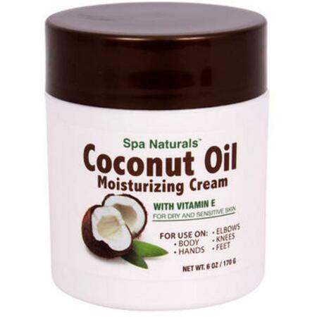 SPA NATURAL 6 oz Coconut Oil Moisturizing Cream - Pack of 132 2272388